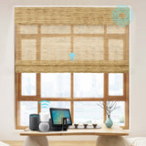Smart Motorized Woven Wood Shades – 50% Light Filtering Viaura