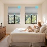 Smart Motorized 100% Blackout Roman Shades - Lumen