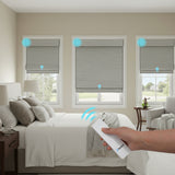 Smart Motorized 50%/70%/100% Blackout Woven Wood Shades - Tessa