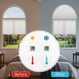 Smart Motorized Light Filtering Arched Cellular Shades Eoza