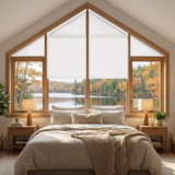 Smart Motorized Light Filtering Trapezoid Cellular Shades Eoza