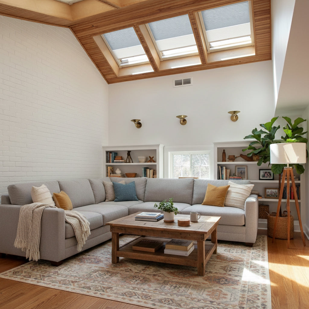 Smart Motorized Day/Night Skylight Cellular Shades Hex