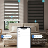 Smart Motorized 100% Blackout Zebra Shades 95mm Slate