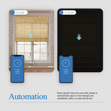 Smart Motorized Woven Wood Shades – 70% Light Filtering Viaura