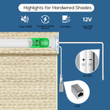 Smart Motorized 50%/70%/100% Blackout Woven Wood Shades – Lume