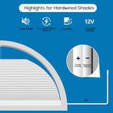 Smart Motorized Light Filtering Arched Cellular Shades Eoza