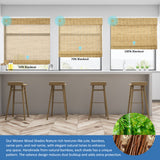 Smart Motorized Woven Wood Shades – 70% Light Filtering Viaura