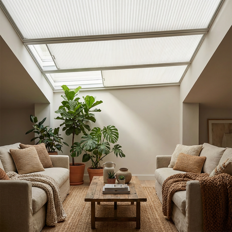 Smart Motorized Skylight Cellular Shades Hex