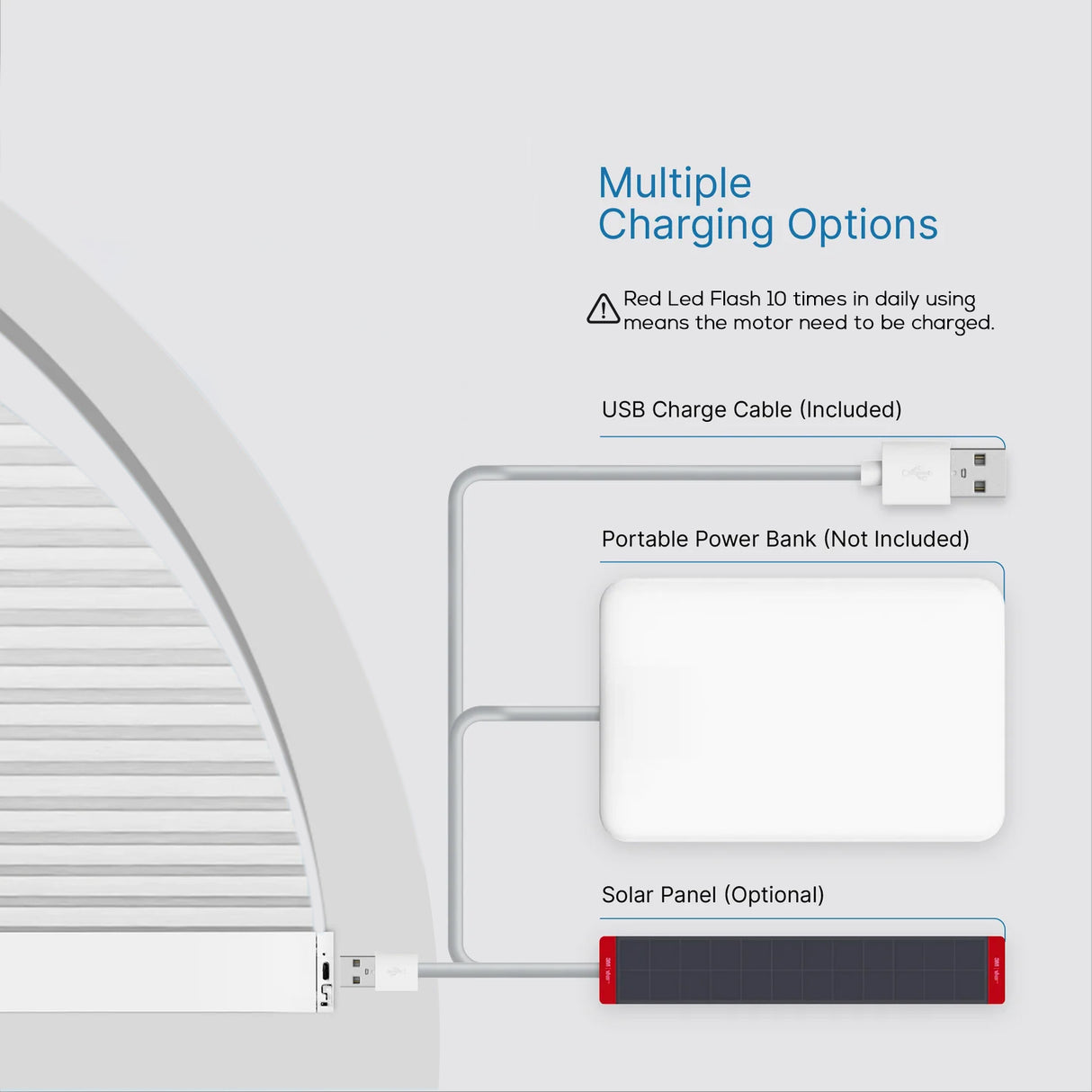 Smart Motorized Light Filtering Arched Cellular Shades Eoza