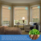 Smart Motorized Woven Wood Shades – 50% Light Filtering