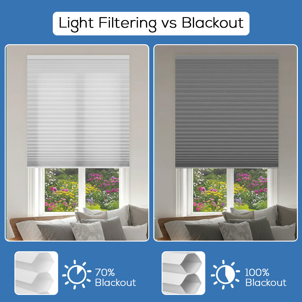 Smart Motorized Light Filtering Cellular Shades Solin