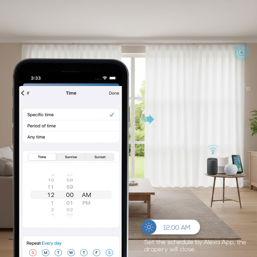 Motorized Sheer Drapery Curtains – Smart Light Control with Elegant Softness