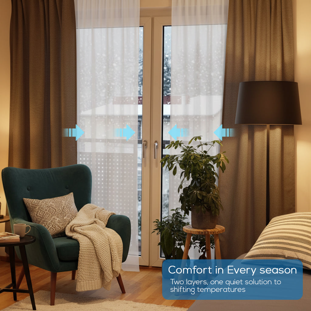 Motorized Dual Drapery – Sheer & Blackout Smart Curtains