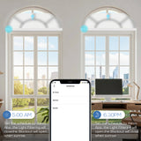 Smart Motorized Light Filtering Arched Cellular Shades Eoza