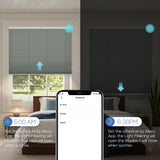 Smart Motorized Light Filtering Cellular Shades Solin