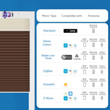 Smart Motorized Day/Night Skylight Cellular Shades Hex