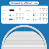 Smart Motorized Light Filtering Arched Cellular Shades Eoza