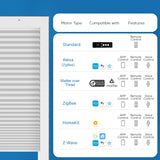 Smart Motorized Skylight Cellular Shades Hex