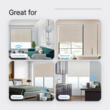 Smart Motorized Roller Shades 100% Blackout Linen