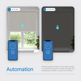Smart Motorized Roller Shades 100% Blackout Meridian