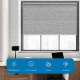 Smart Motorized Roller Shades 100% Blackout Sierra
