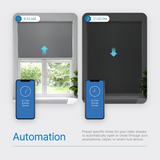 Smart Motorized Roller Shades 100% Blackout Vinyl