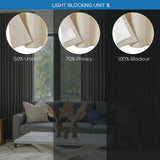Motorized Linen Drapery Curtains – Smart Track System with 50/70/100% Blackout