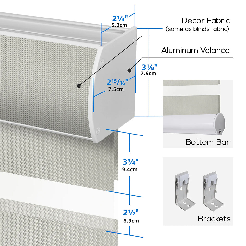 Smart Motorized 100% Blackout Zebra Shades 95mm Slate