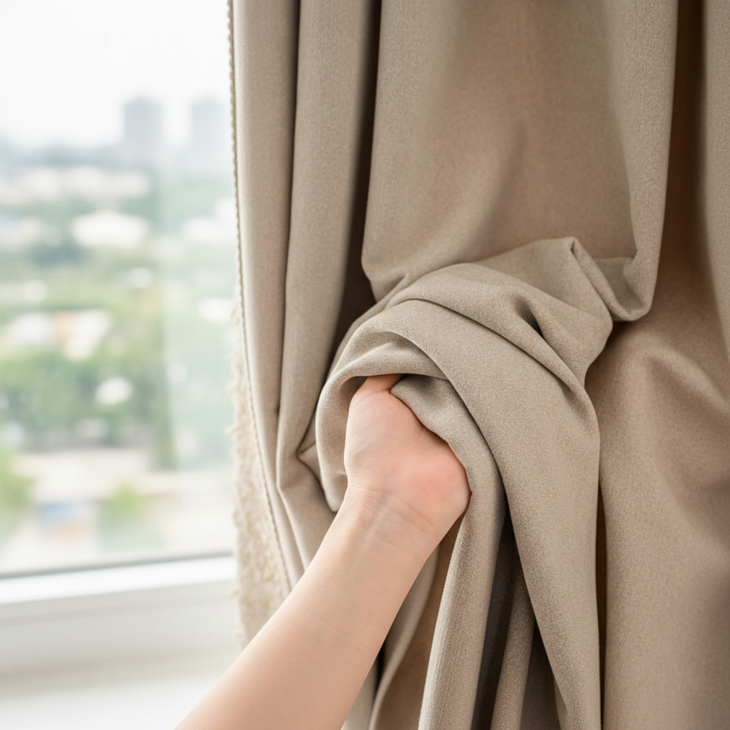 Motorized 93% Blackout Drapery Curtains — Elegant Light and Privacy Control