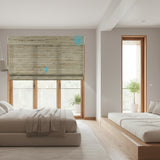 Smart Motorized 50%/70%/100% Blackout Woven Wood Shades – Lume