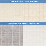 Smart Motorized 50%/70%/100% Blackout Woven Wood Shades - Tessa