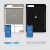 Smart Motorized Light Filtering Roller Shades 50% Blackout Sierra Translucent