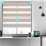 Smart Motorized Dual Zebra Shades 60% Blackout 95mm