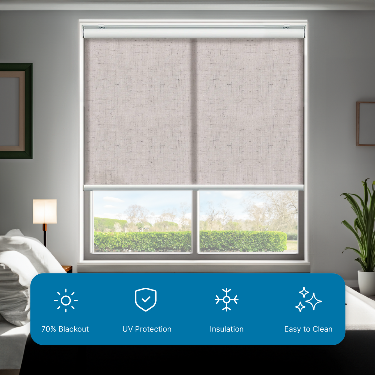 EZ-A Motorized Blackout Roller Shades