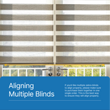 Smart Motorized Dual Zebra Shades 80% Blackout 95mm
