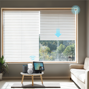 Smart Motorized Shangri-La Sheer Shades 85% Blackout