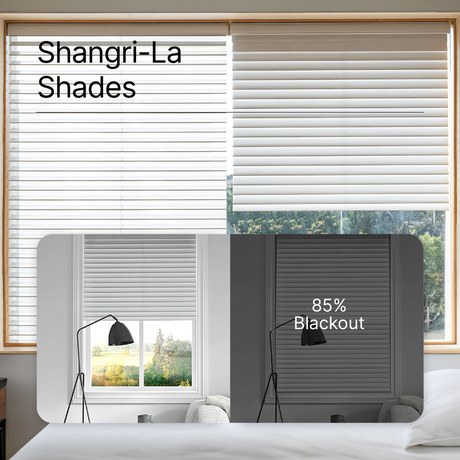 Smart Motorized Shangri-La Sheer Shades 85% Blackout