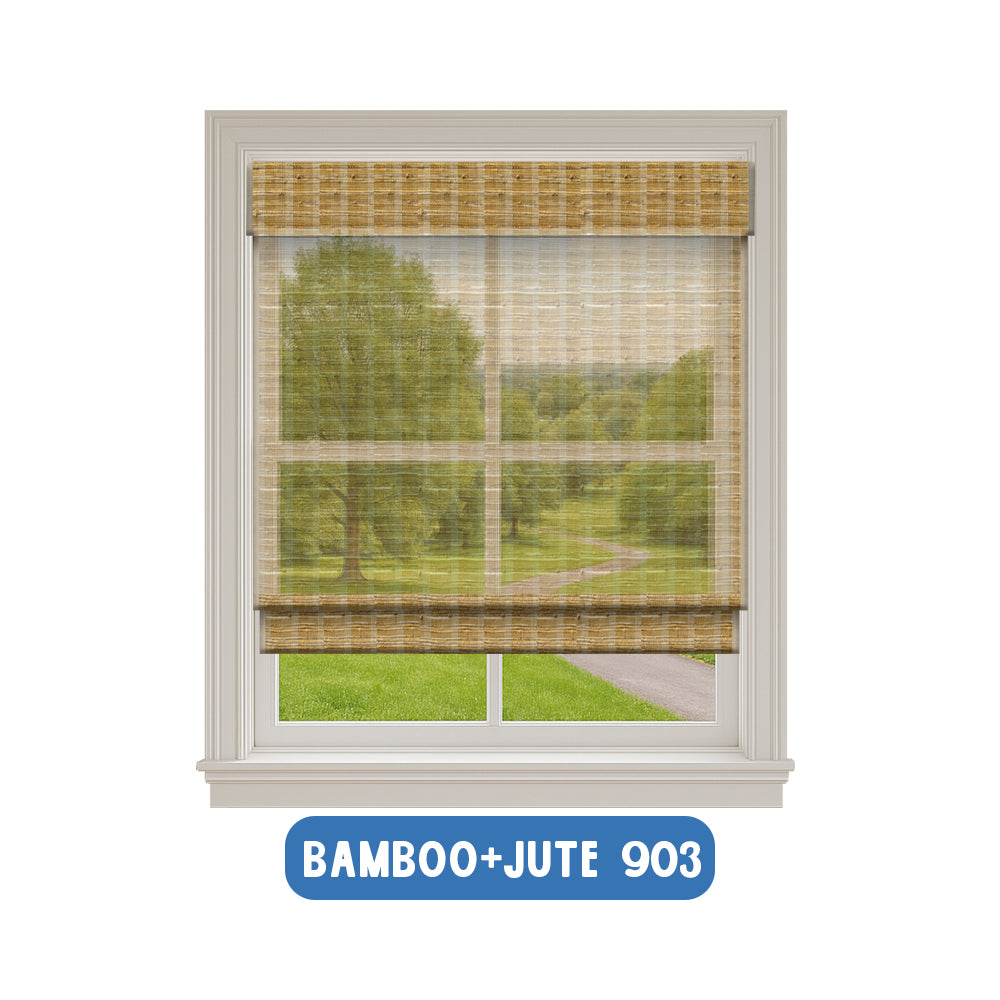 Smart Motorized Woven Wood Shades – 50% Light Filtering Viaura