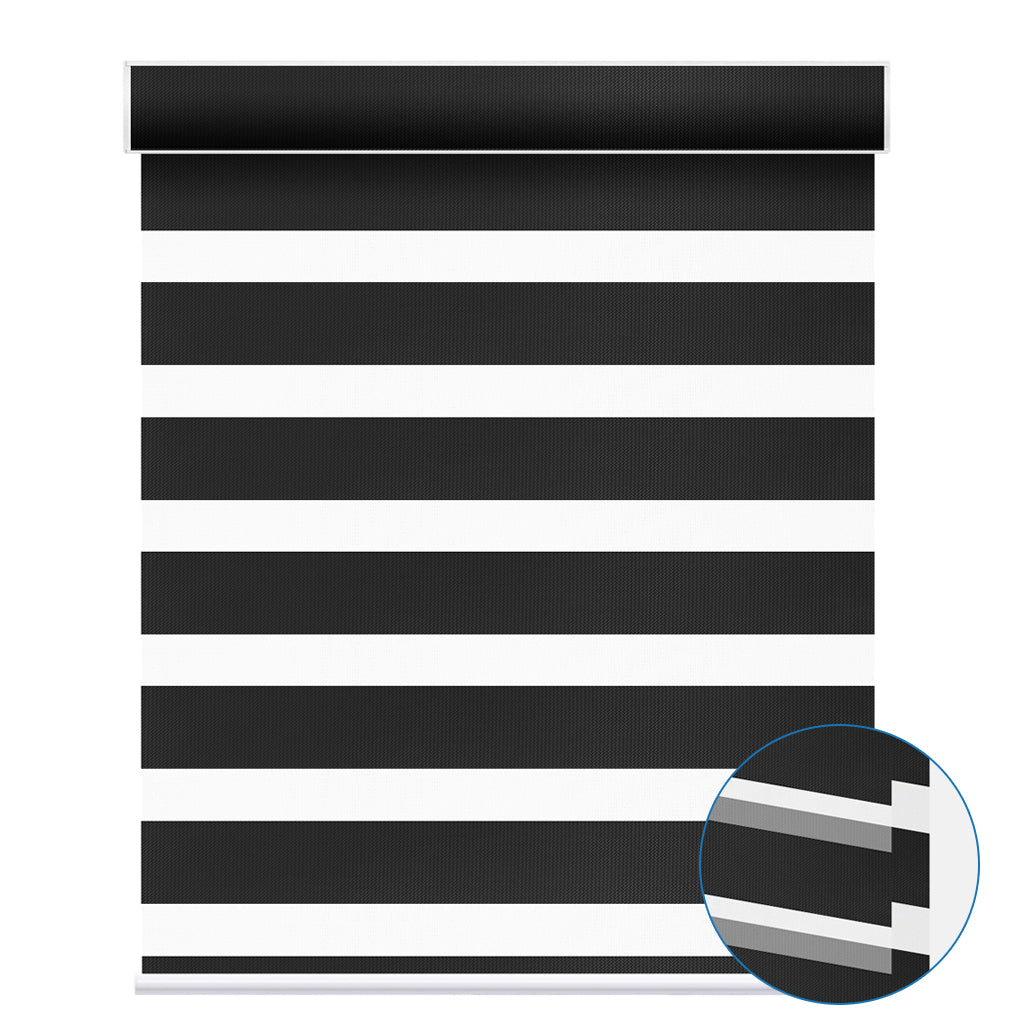 Smart Motorized 100% Blackout Zebra Shades 95mm Slate