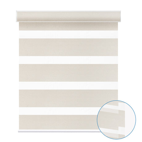 Smart Motorized Zebra Shades 85% Blackout 95mm Dune