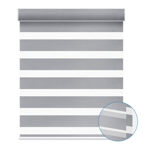 Smart Motorized 100% Blackout Zebra Shades 95mm Slate