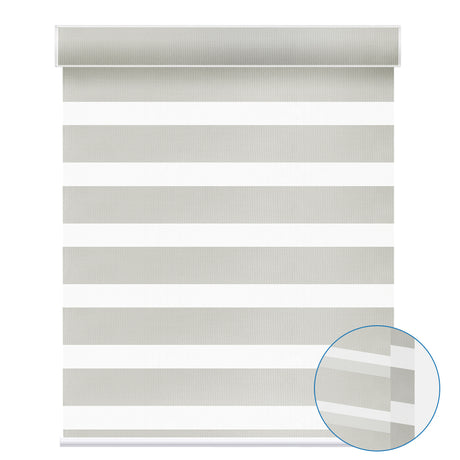 Smart Motorized 100% Blackout Zebra Shades 95mm Slate