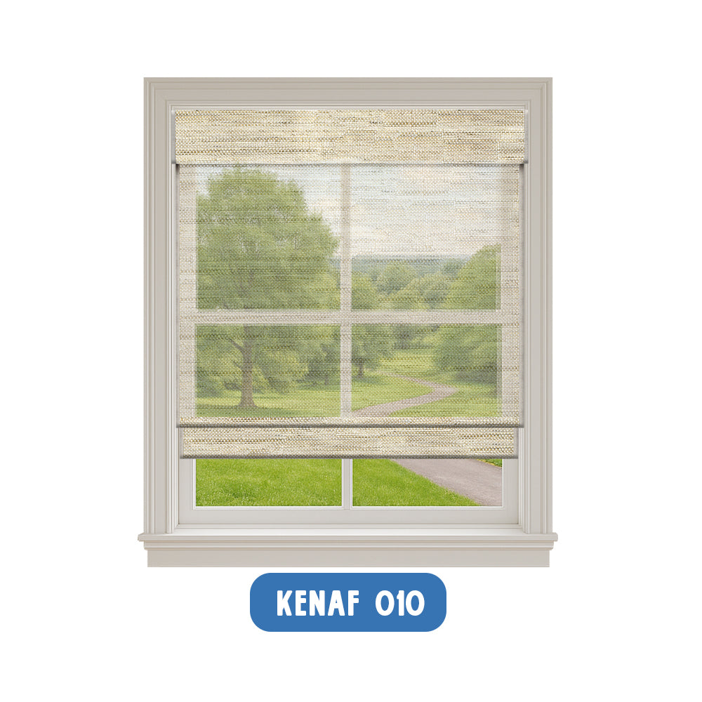 Smart Motorized Woven Wood Shades – 50% Light Filtering Viaura