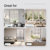 Smart Motorized Light Filtering Sheer Roller Shades Translucent Vision