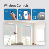 Smart Motorized Light Filtering Sheer Roller Shades Translucent Vision