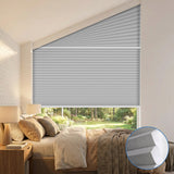 Smart Motorized Light Filtering Trapezoid Cellular Shades Eoza