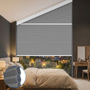 Smart Motorized Blackout Trapezoid Cellular Shades Eoza