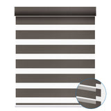 Smart Motorized 100% Blackout Zebra Shades 95mm Slate