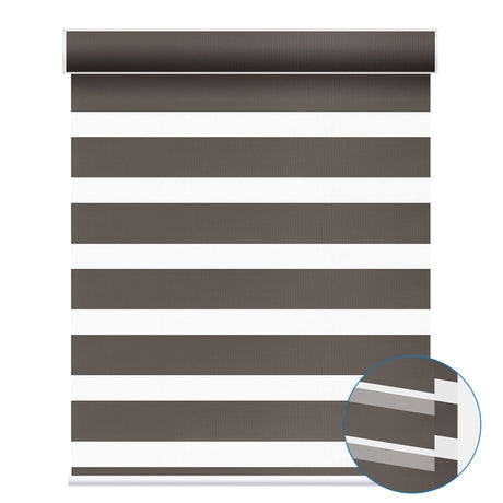 Smart Motorized 100% Blackout Zebra Shades 95mm Slate