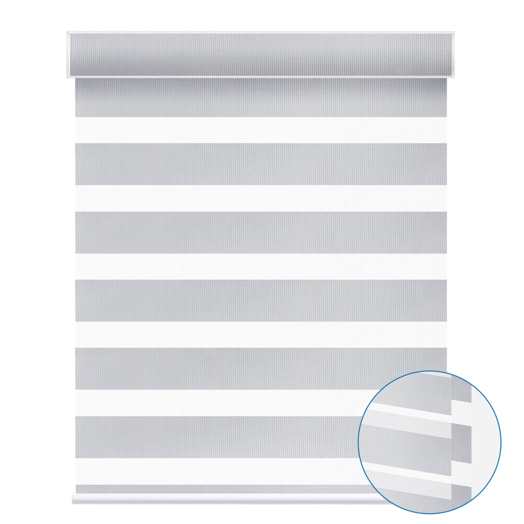 Smart Motorized 100% Blackout Zebra Shades 95mm Slate